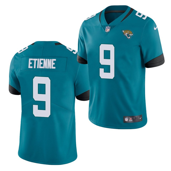 Men's Jacksonville Jaguars #9 Travis Etienne Teal NFL 2021 Draft Vapor Untouchable Limited Stitched Jersey